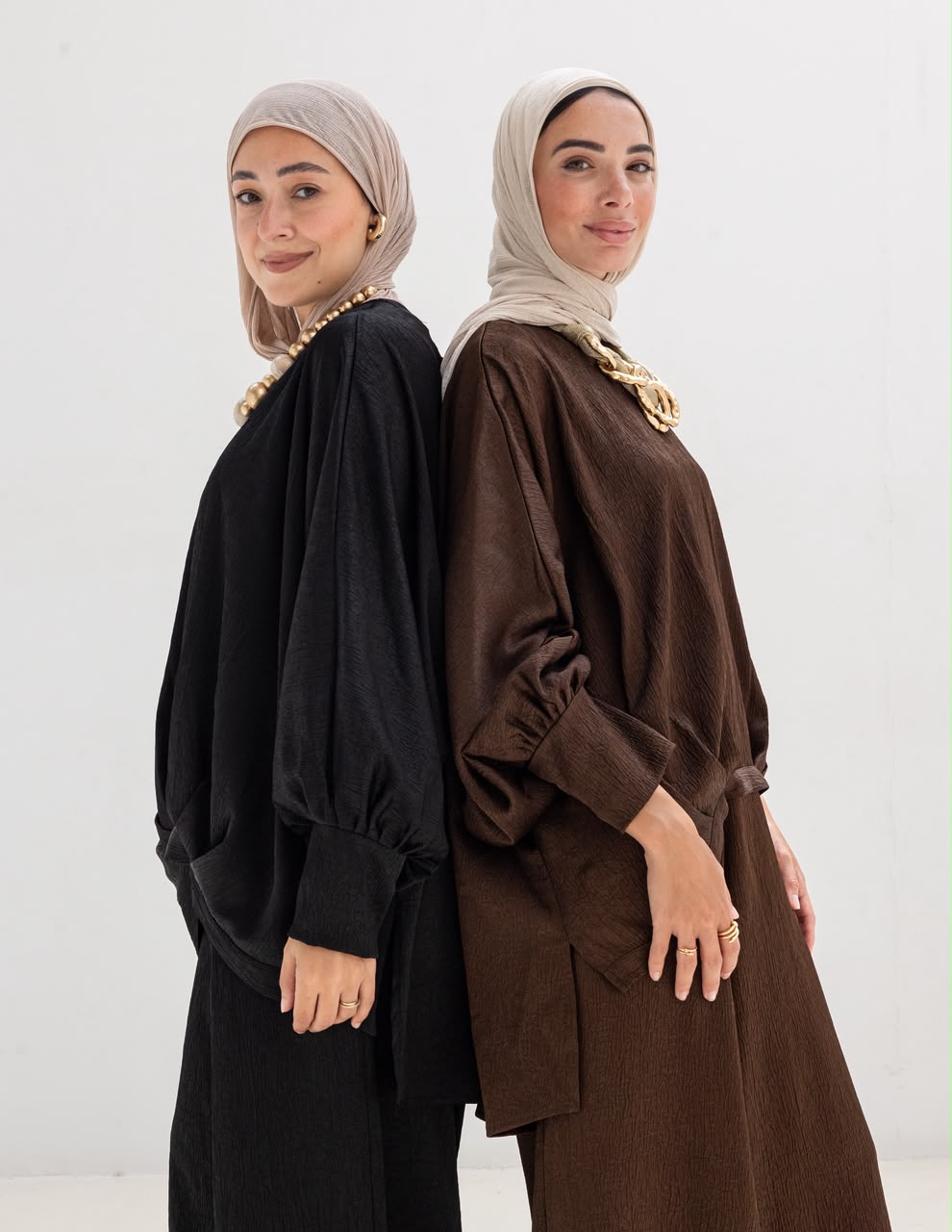 Evening soire elegant silk set in Black