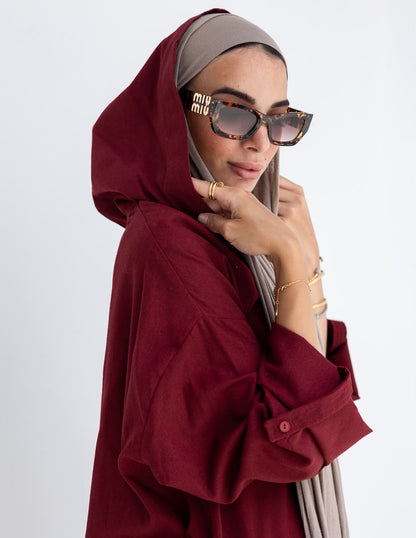 Lenin summer Moroccan dress in Burgundy