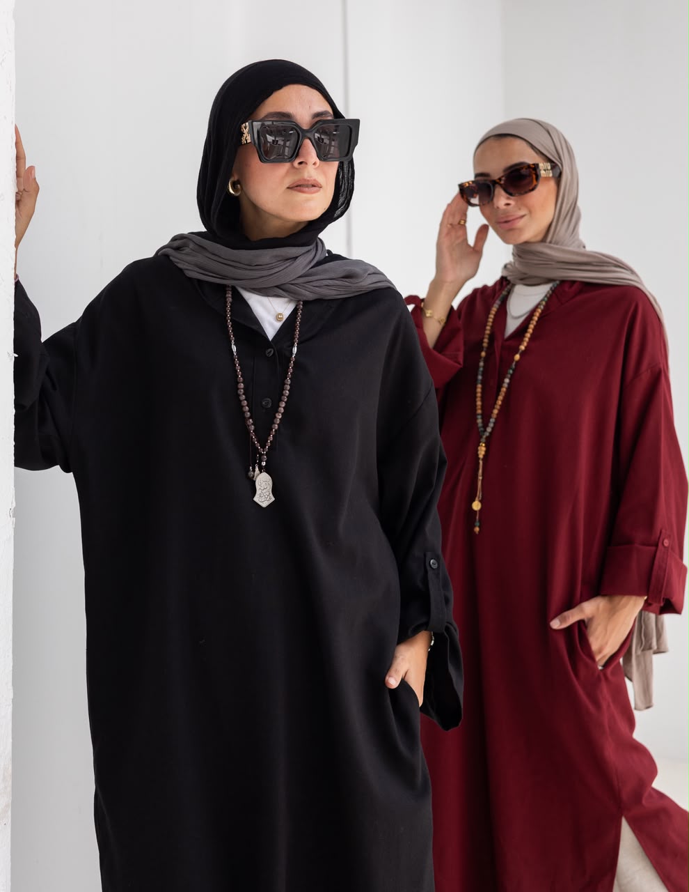 Lenin summer Moroccan dress in Burgundy