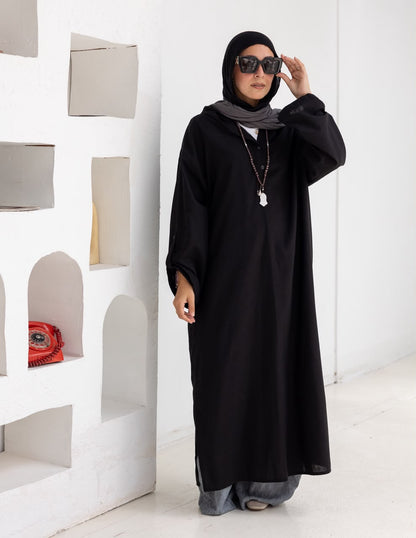 Lenin summer Moroccan dress in Black