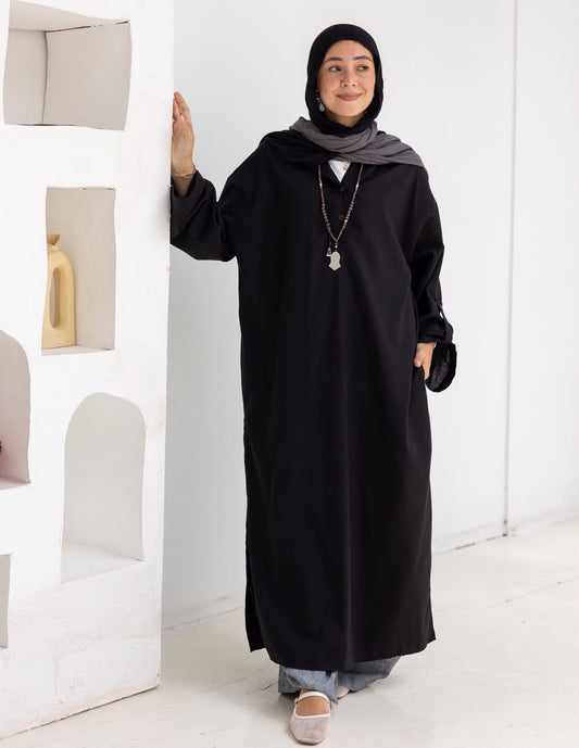 Lenin summer Moroccan dress in Black