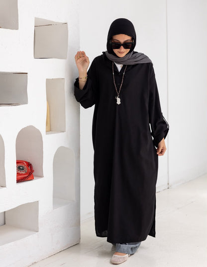 Lenin summer Moroccan dress in Black