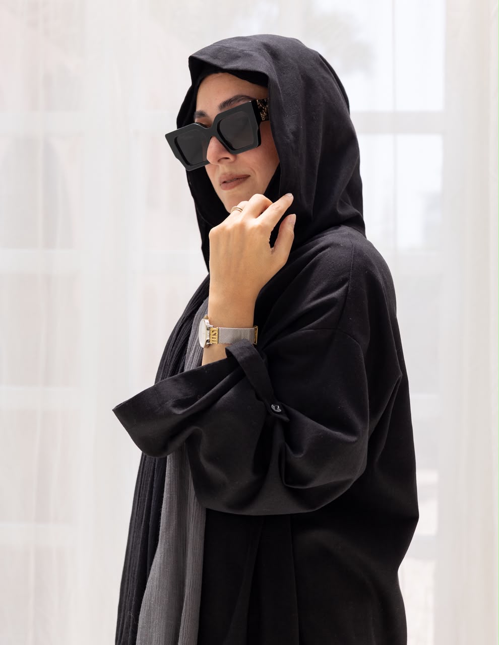 Lenin summer Moroccan dress in Black