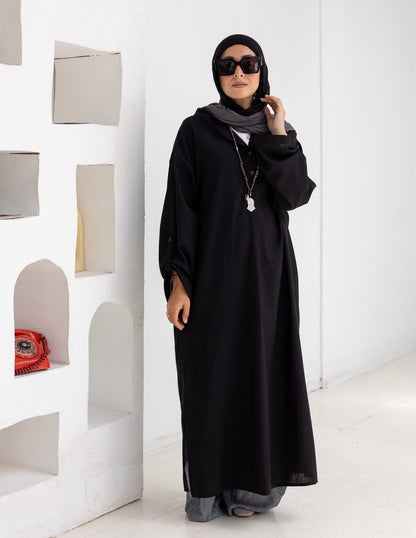 Lenin summer Moroccan dress in Black
