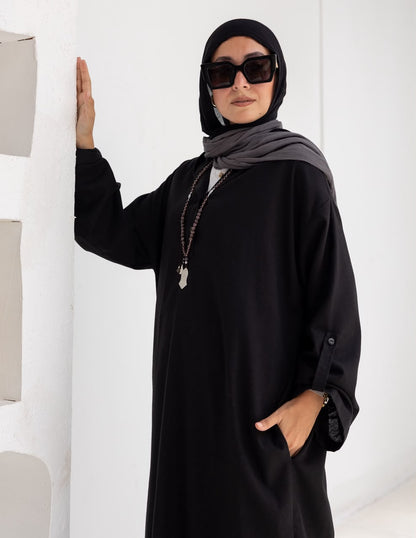 Lenin summer Moroccan dress in Black