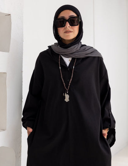 Lenin summer Moroccan dress in Black