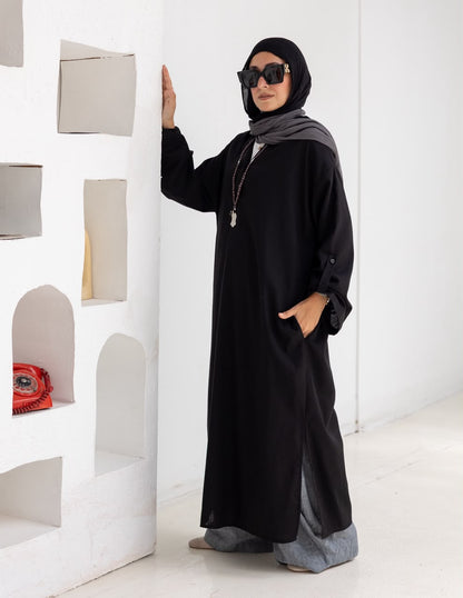Lenin summer Moroccan dress in Black