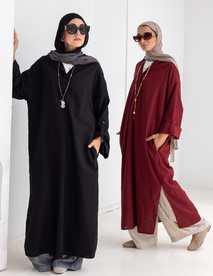Lenin summer Moroccan dress in Black
