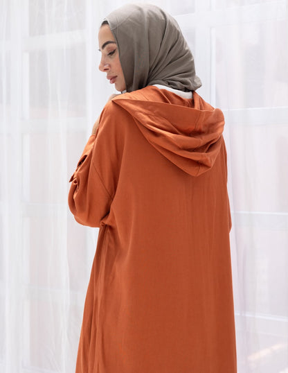 Lenin summer Moroccan dress in Rustic orange
