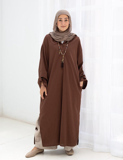 Lenin summer Moroccan dress in Brown