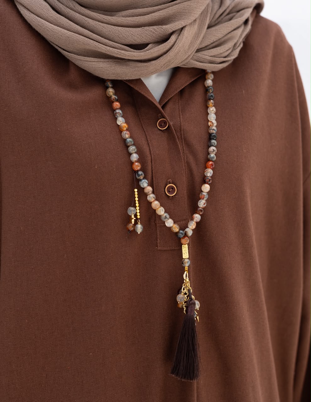 Lenin summer Moroccan dress in Brown