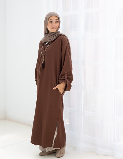 Lenin summer Moroccan dress in Brown