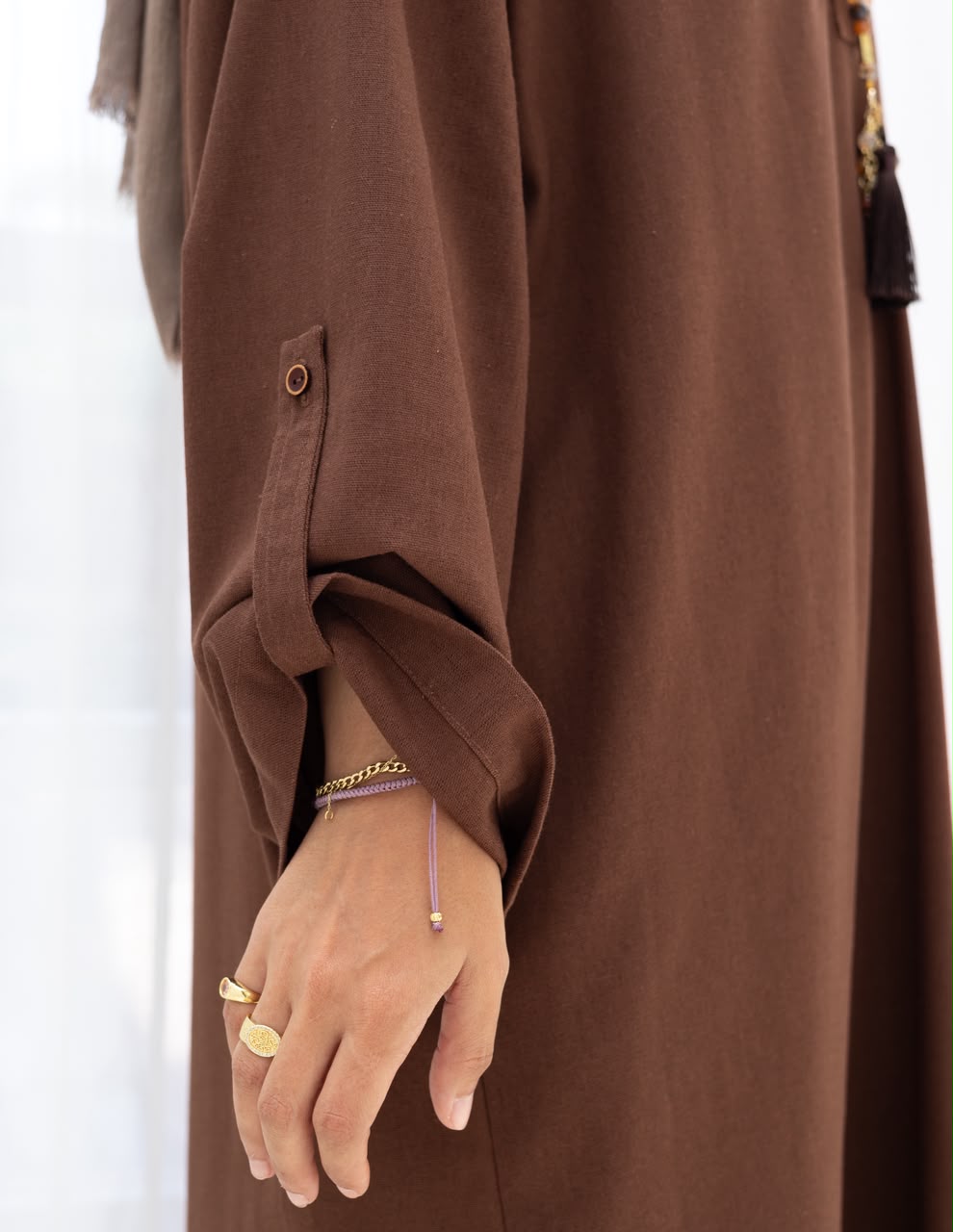 Lenin summer Moroccan dress in Brown