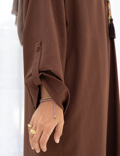 Lenin summer Moroccan dress in Brown