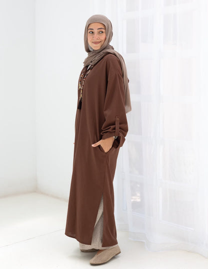 Lenin summer Moroccan dress in Brown