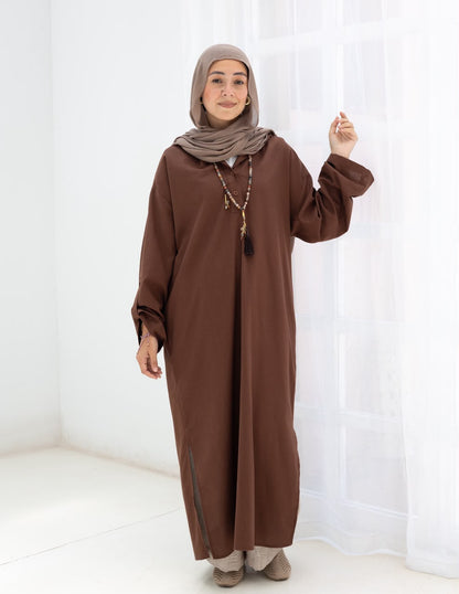 Lenin summer Moroccan dress in Brown