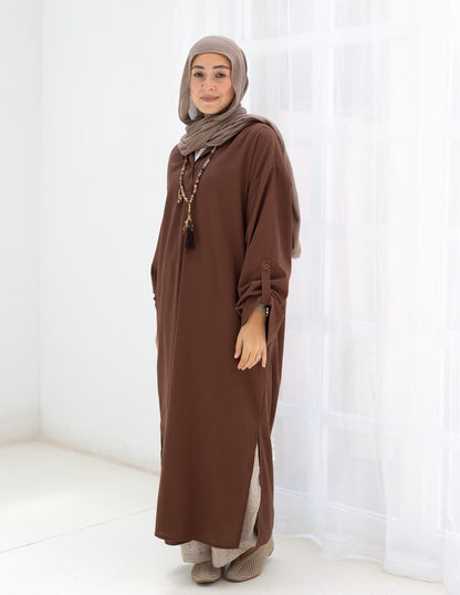 Lenin summer Moroccan dress in Brown