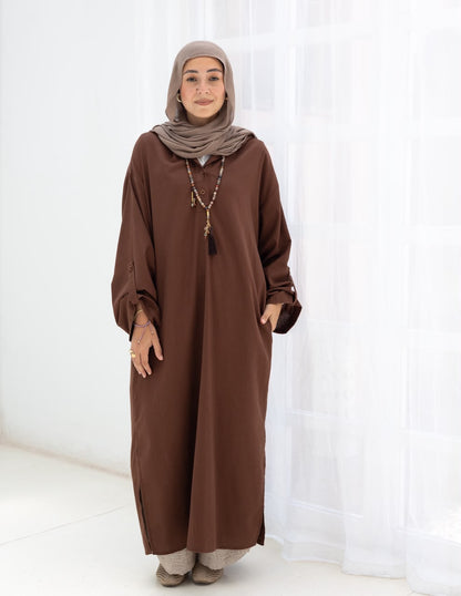 Lenin summer Moroccan dress in Brown