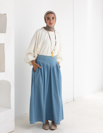 Summer Denim skirt in Light blue jeans