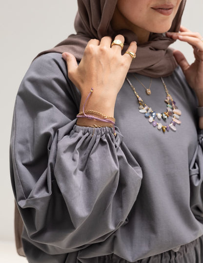 Trendy cotton set in Dark gray
