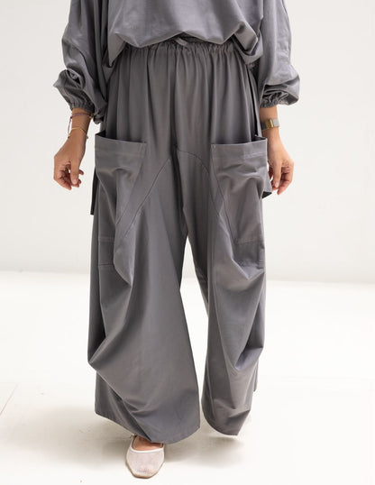 Trendy cotton set in Dark gray