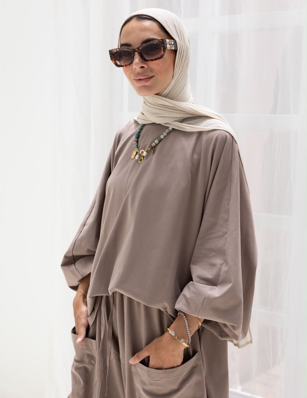 Trendy cotton set in Cafe