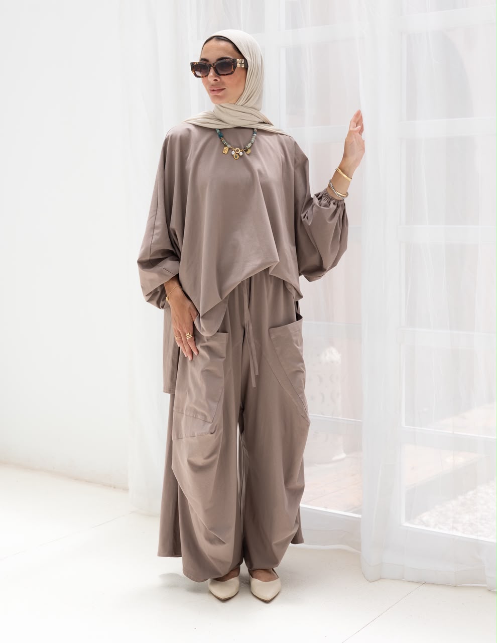 Trendy cotton set in Cafe