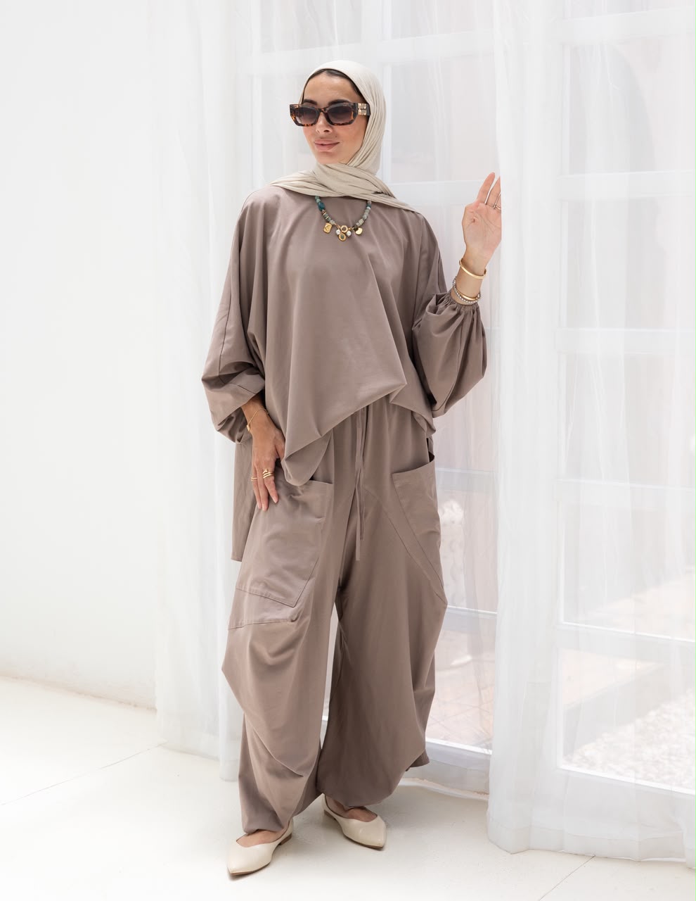 Trendy cotton set in Cafe