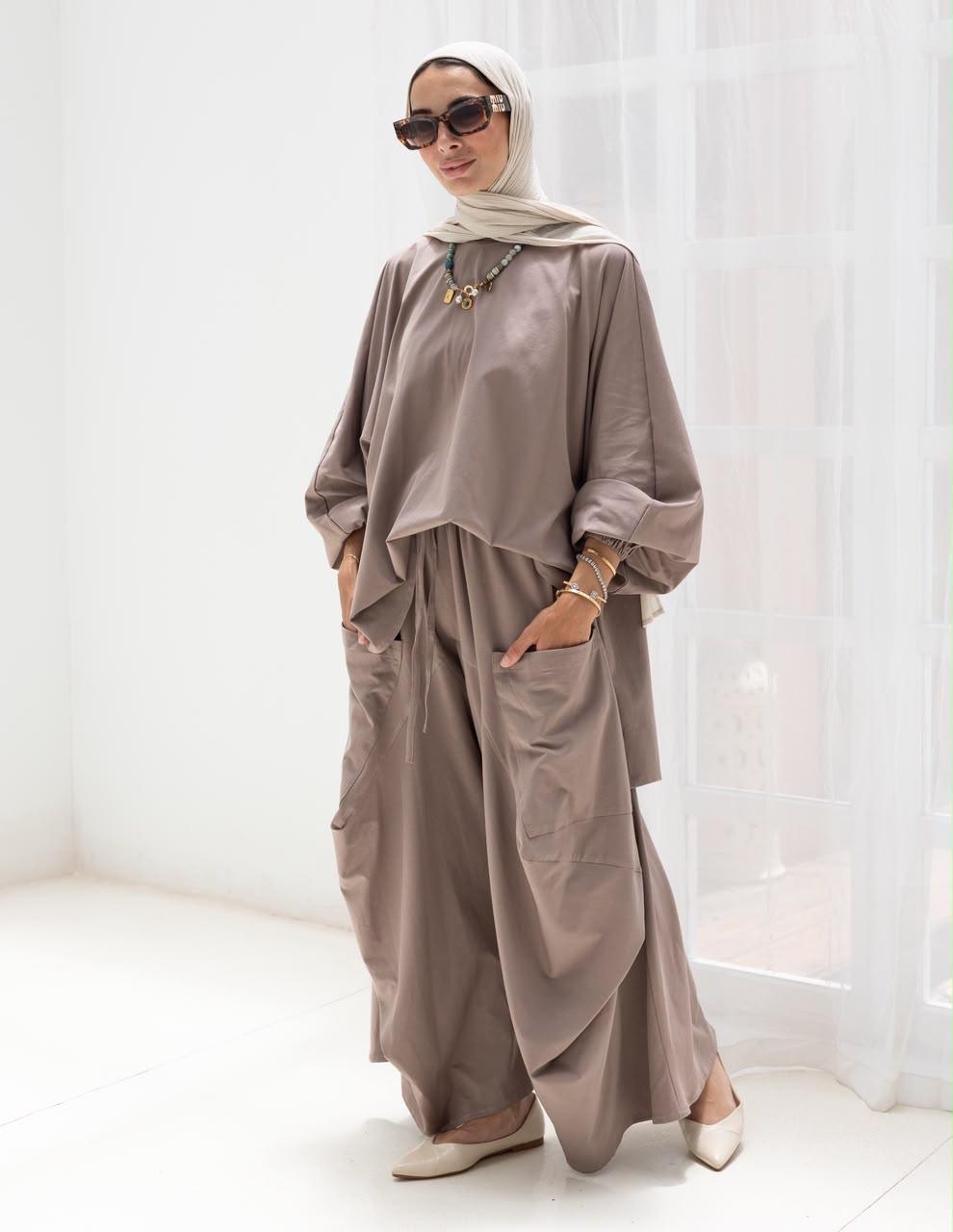 Trendy cotton set in Cafe