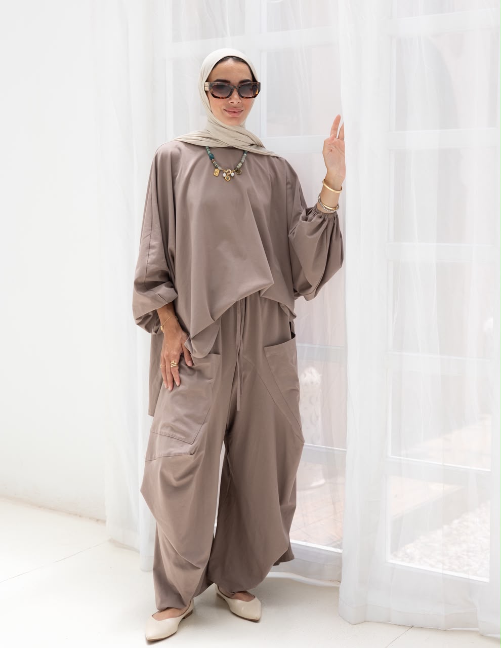 Trendy cotton set in Cafe