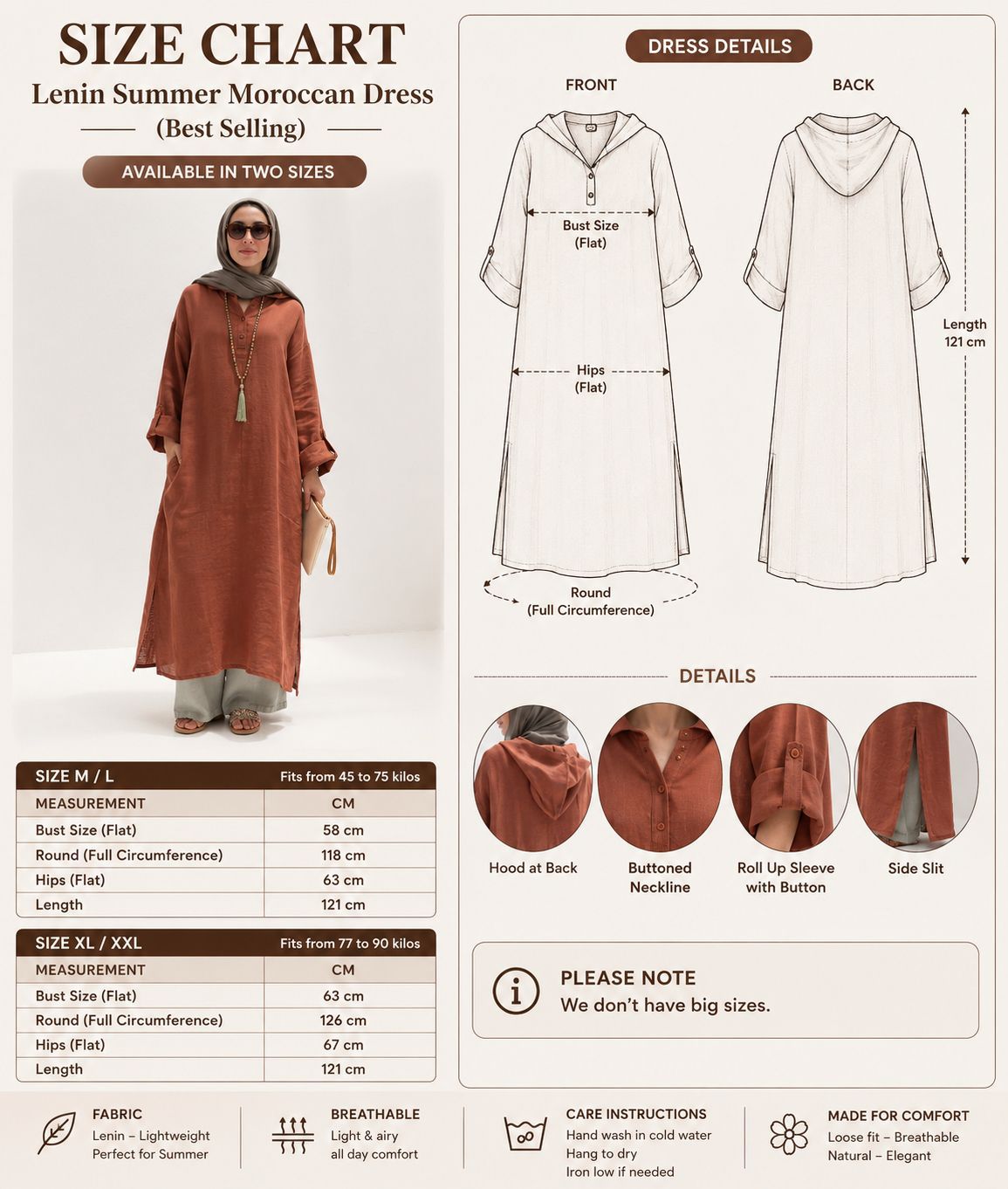Lenin summer Moroccan dress in  Dark gray