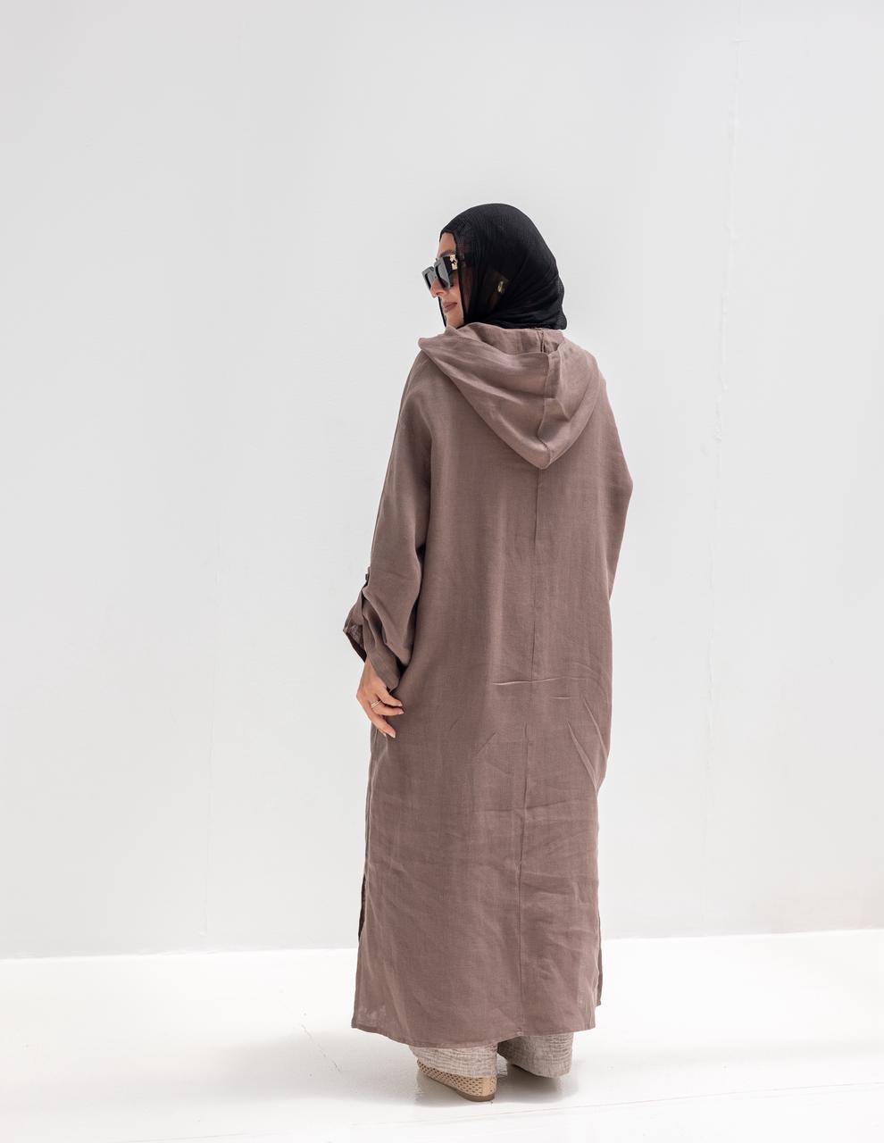 Lenin summer Moroccan dress in Coffee brown