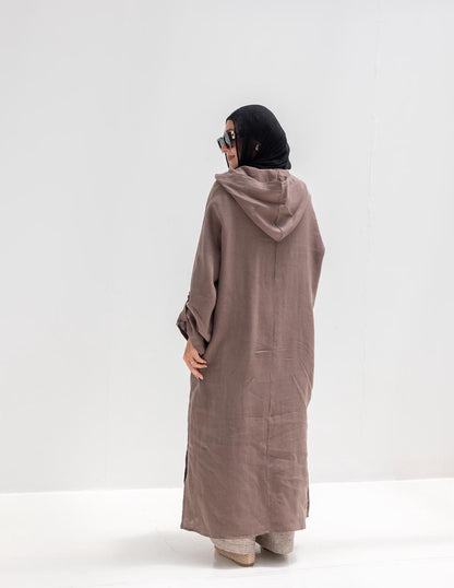 Lenin summer Moroccan dress in Coffee brown