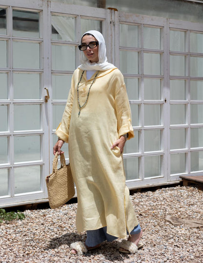 Lenin summer Moroccan dress in  yellow