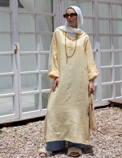 Lenin summer Moroccan dress in  yellow