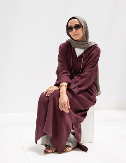 Lenin summer Moroccan dress in  Burgundy