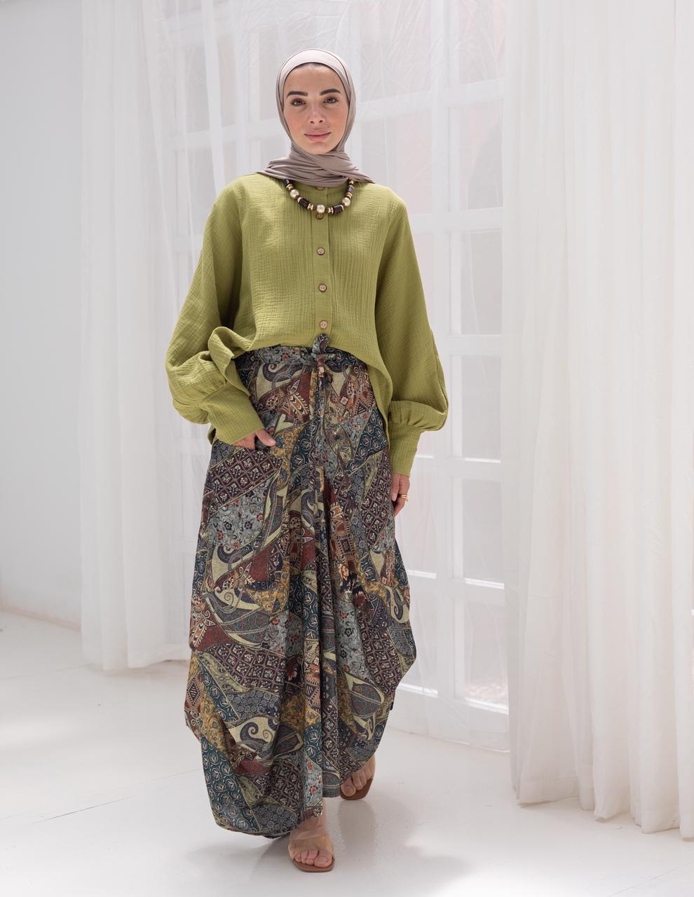 Bohemian printed gypsy skirt