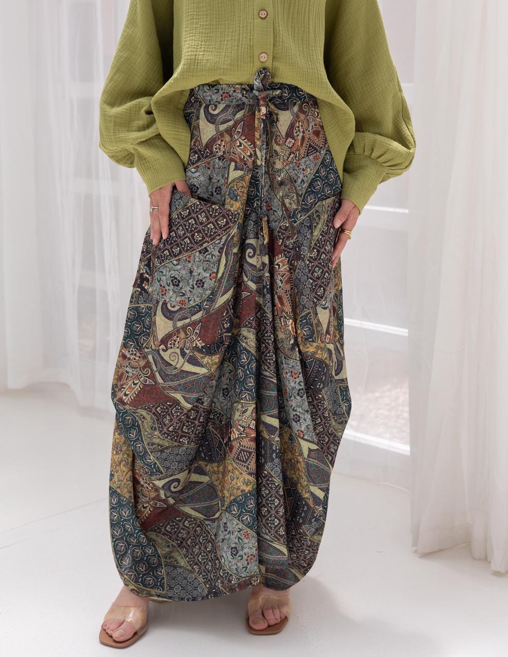 Bohemian printed gypsy skirt