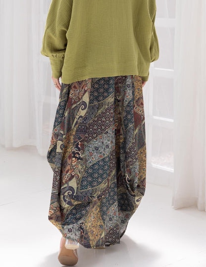 Bohemian printed gypsy skirt