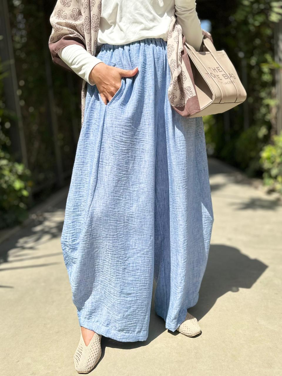 Lenin Gypsy pants in Baby blue