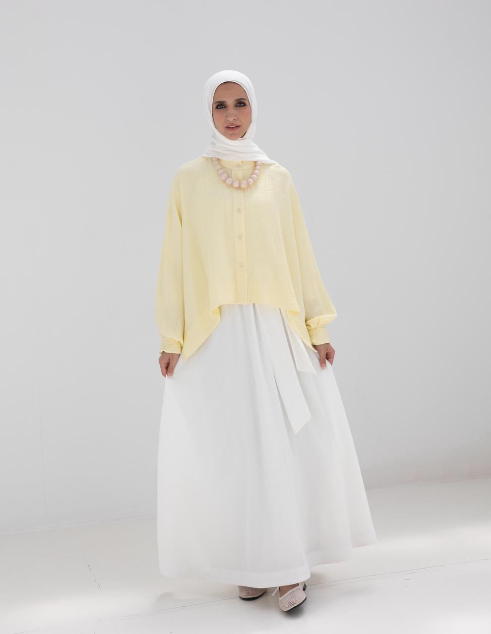 Flow Maxi Skirt in White