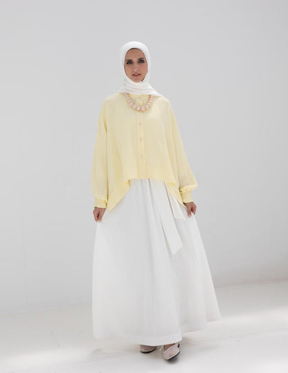 Flow Maxi Skirt in White