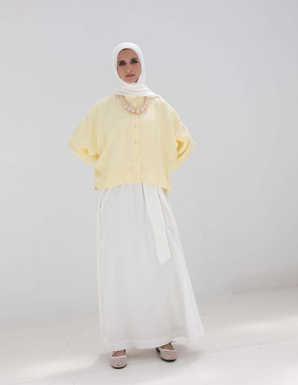Flow Maxi Skirt in White