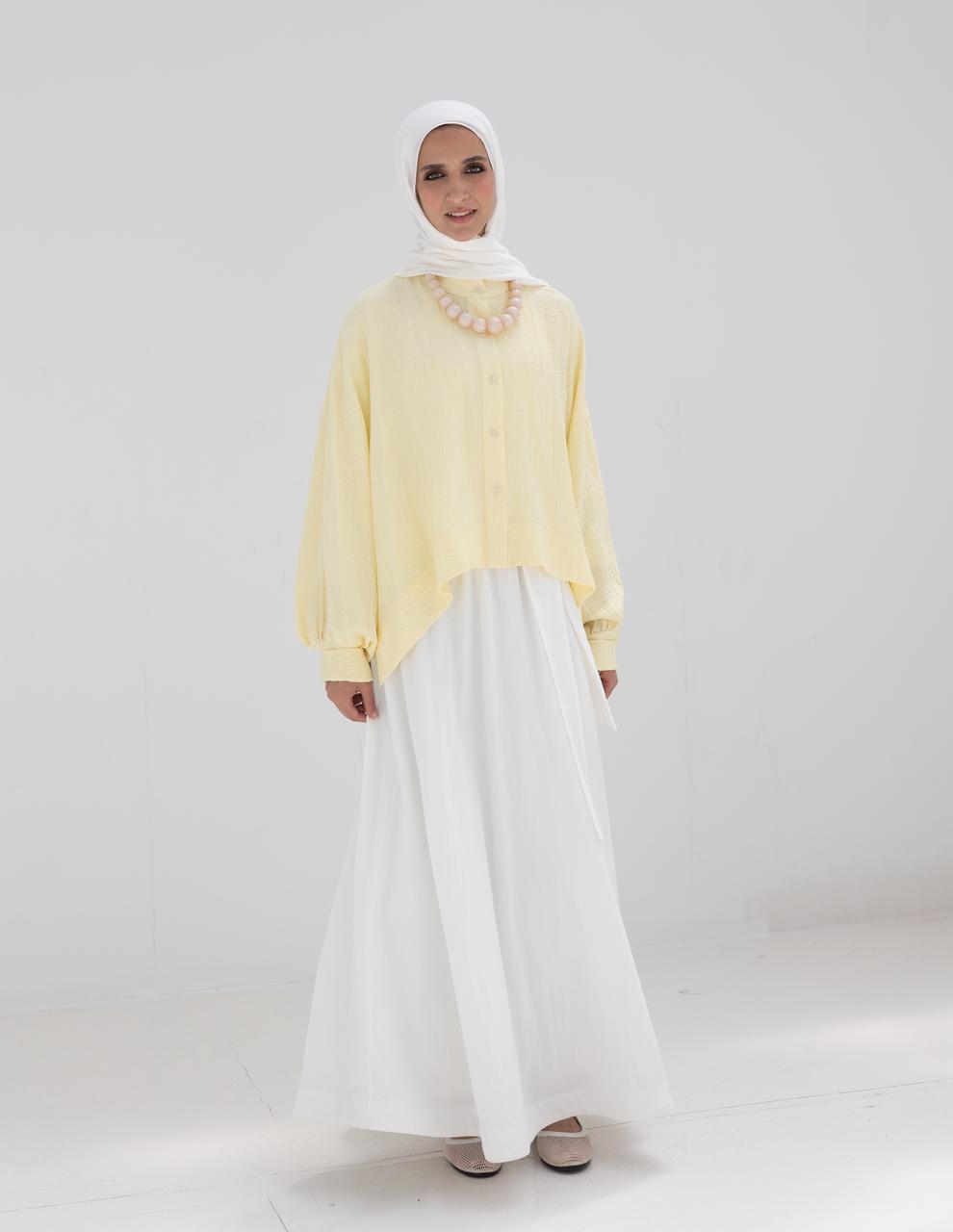 Flow Maxi Skirt in White