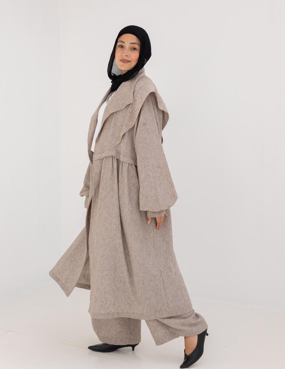 Trendy Lenin cardigan with golden dots in Cafe