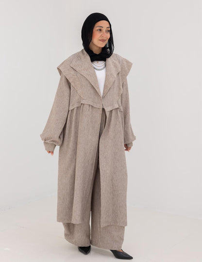 Trendy Lenin cardigan with golden dots in Cafe