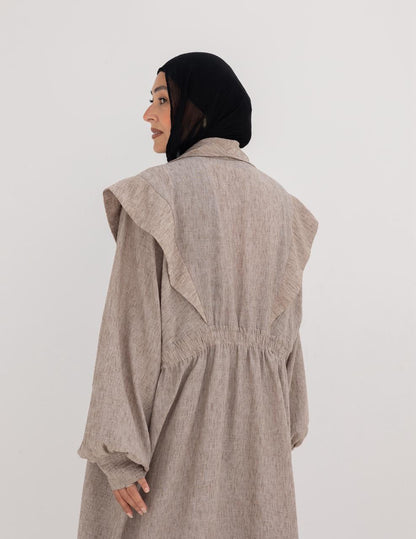 Trendy Lenin cardigan with golden dots in Cafe