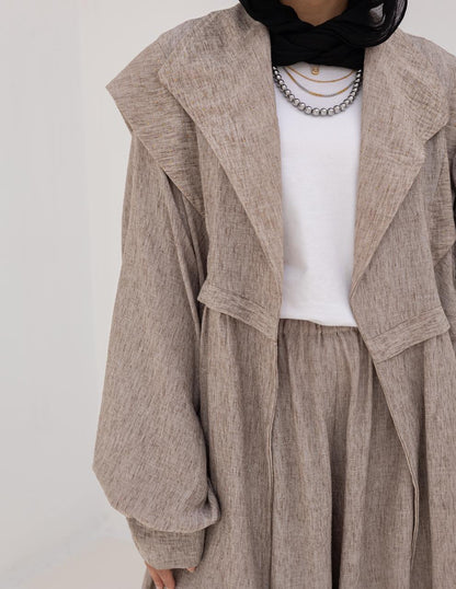 Trendy Lenin cardigan with golden dots in Cafe