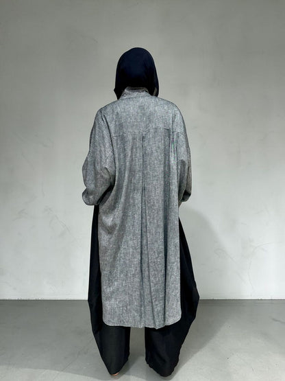 High low jacket with zipper in Gray
