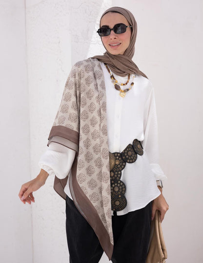 Printed cotton shawl